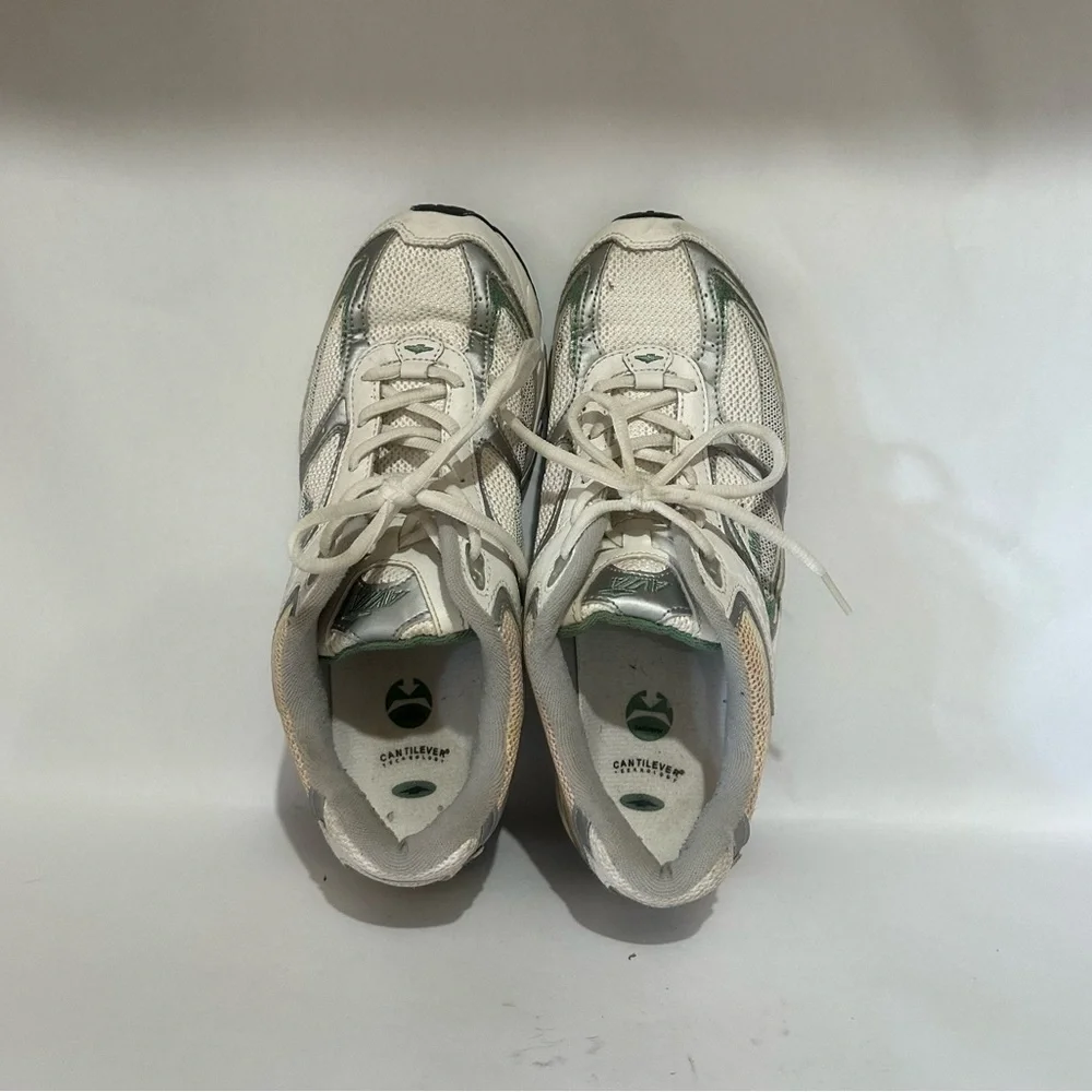 Avia Green and White Sneakers with Supportive Design